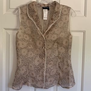 Giorgio Armani Beige Patterned Blouse